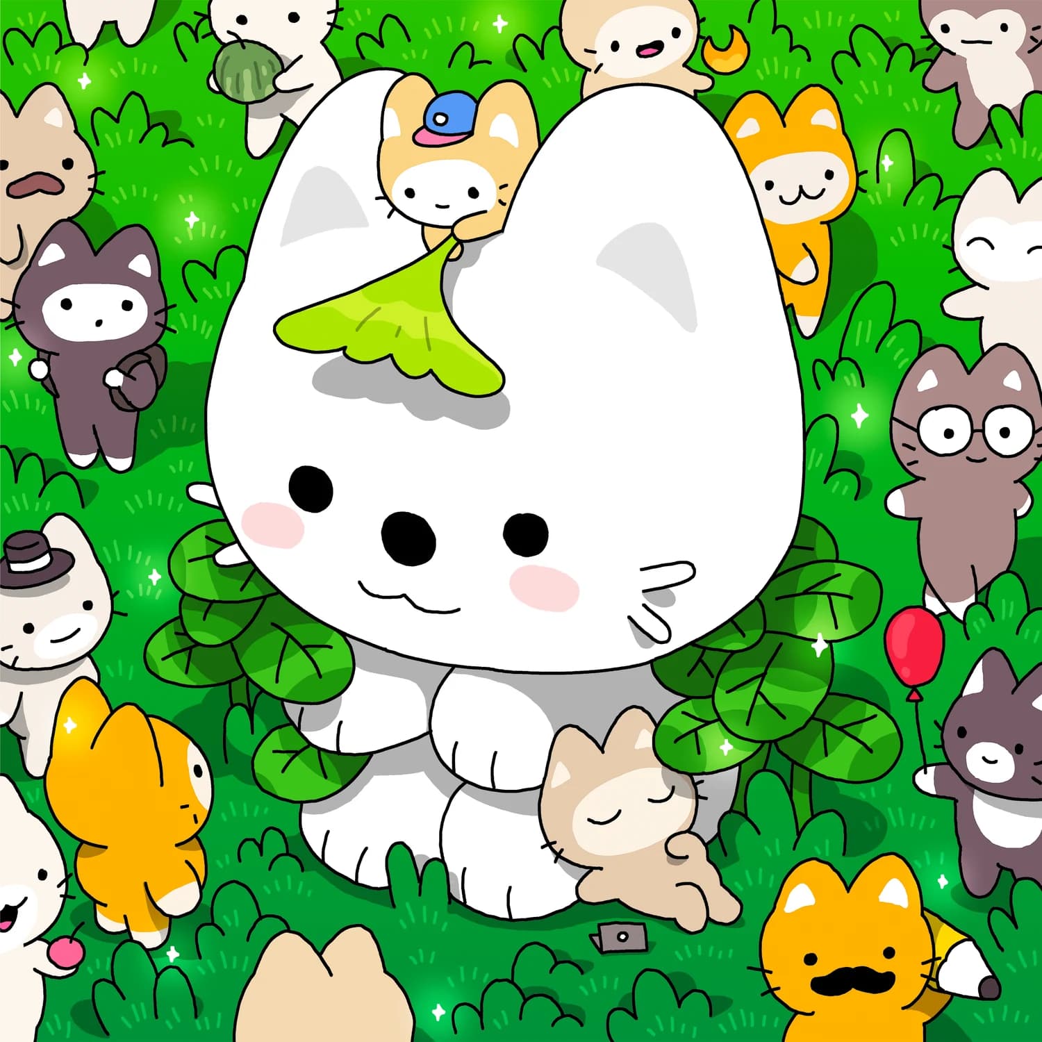 Touching grass