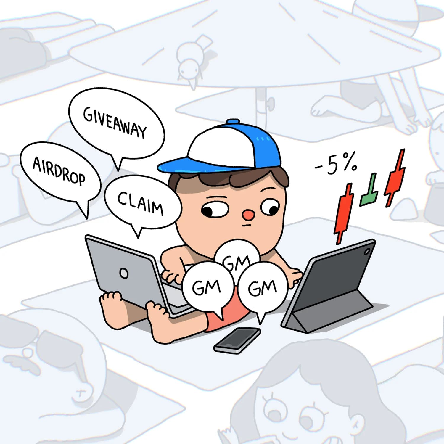 NFT creator on vacation