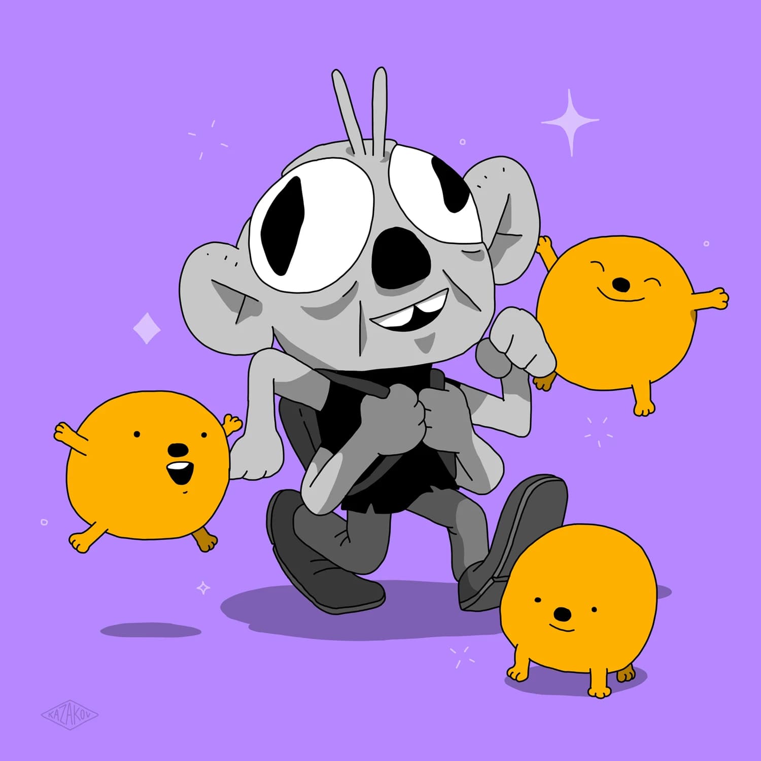 Yellow fur balls
