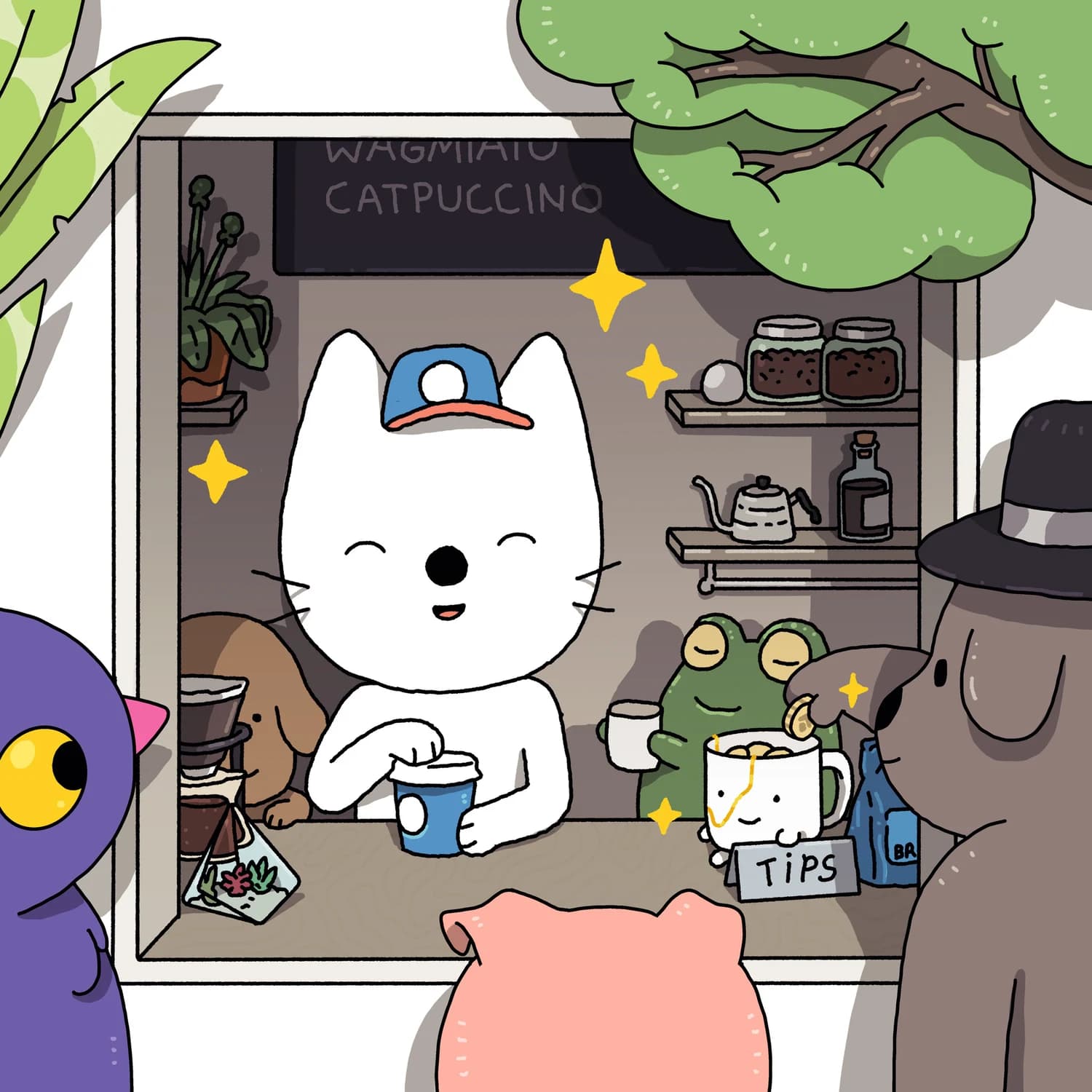 Cafe is open