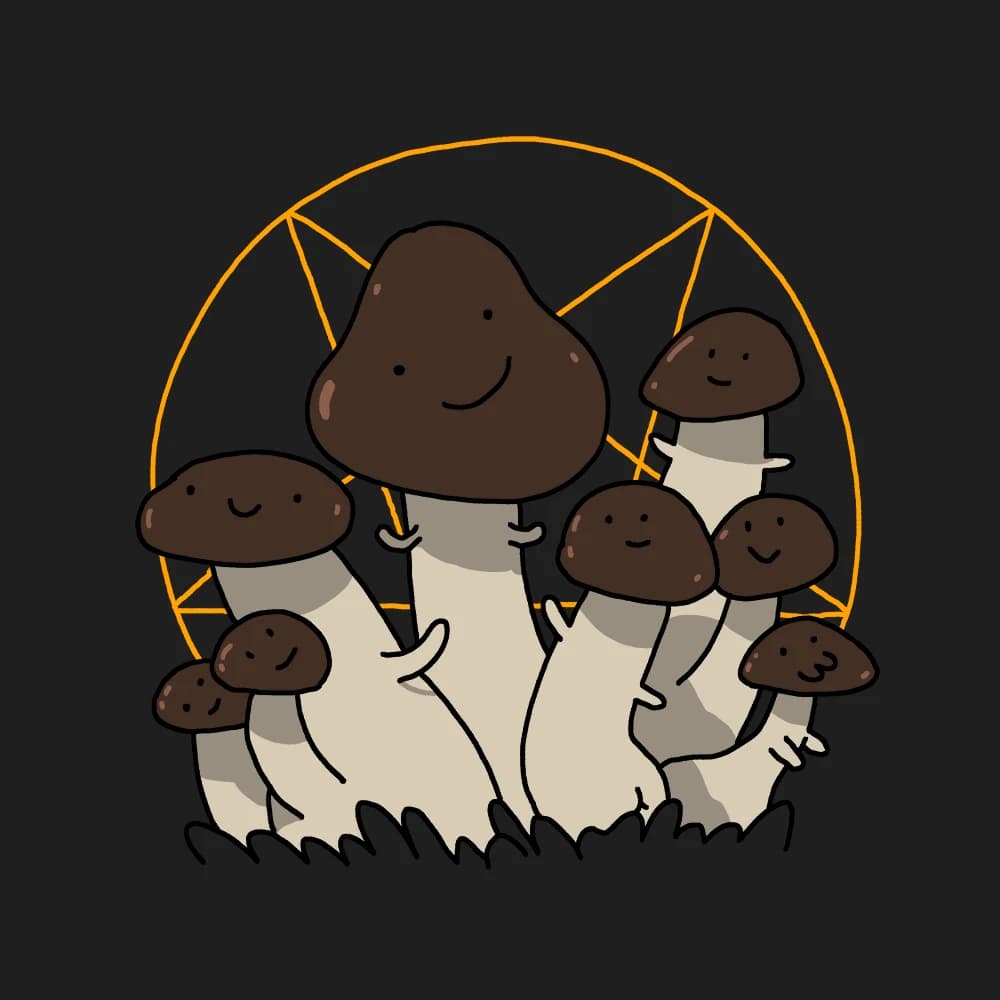 Mushrooms getting high with Satan