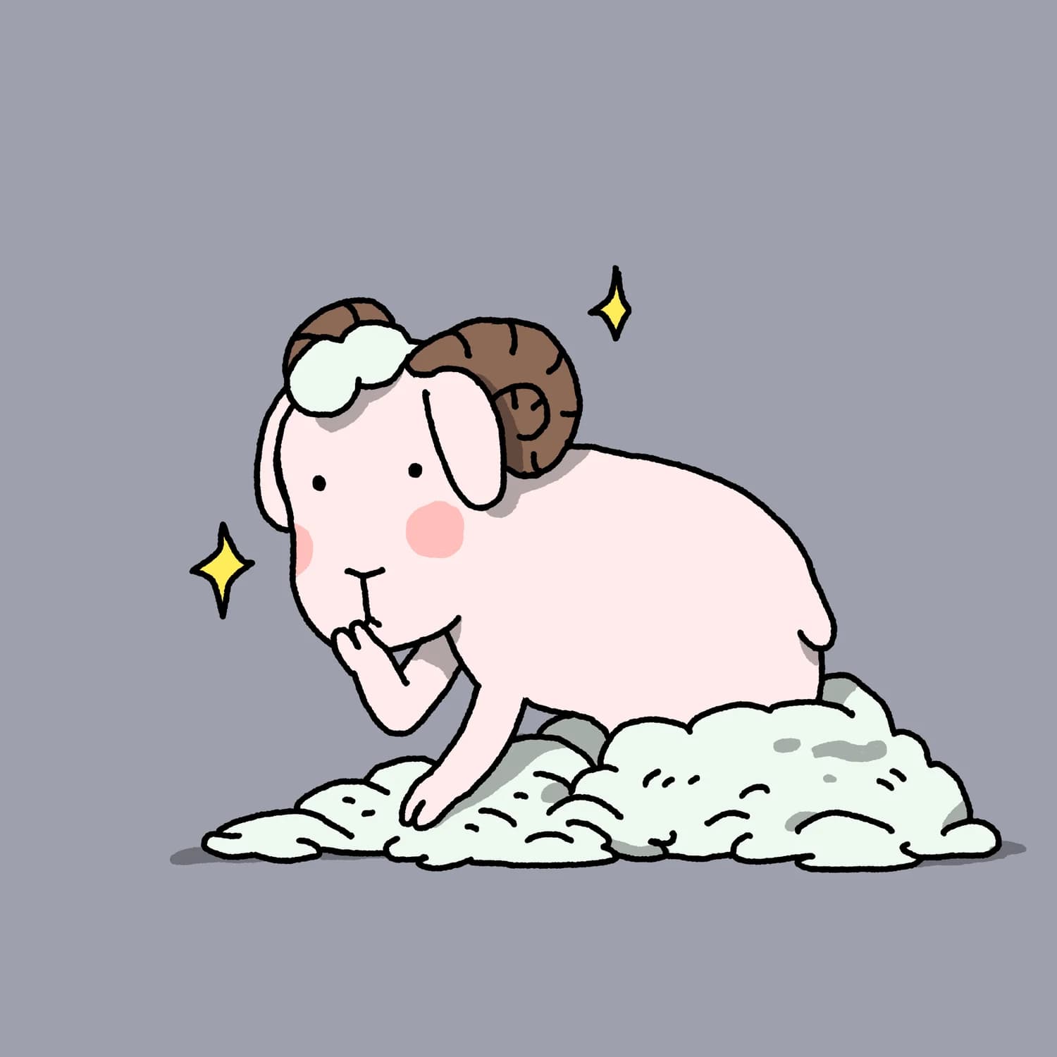 Embarrassed sheep that just had their wool removed