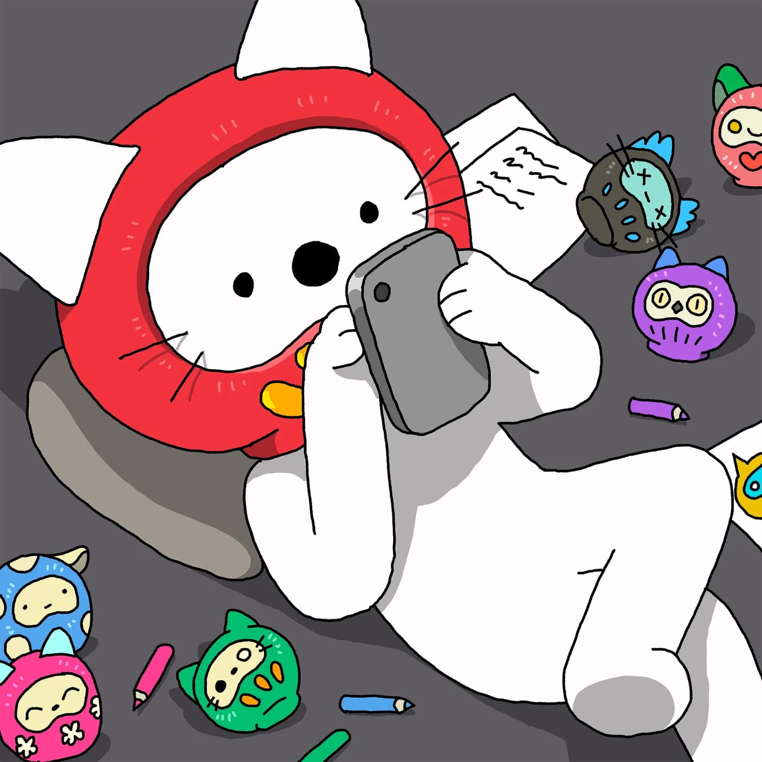 Making Neko Darumas