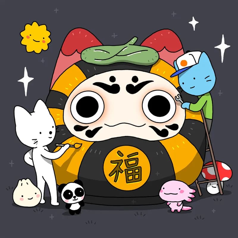 Neko Darumas